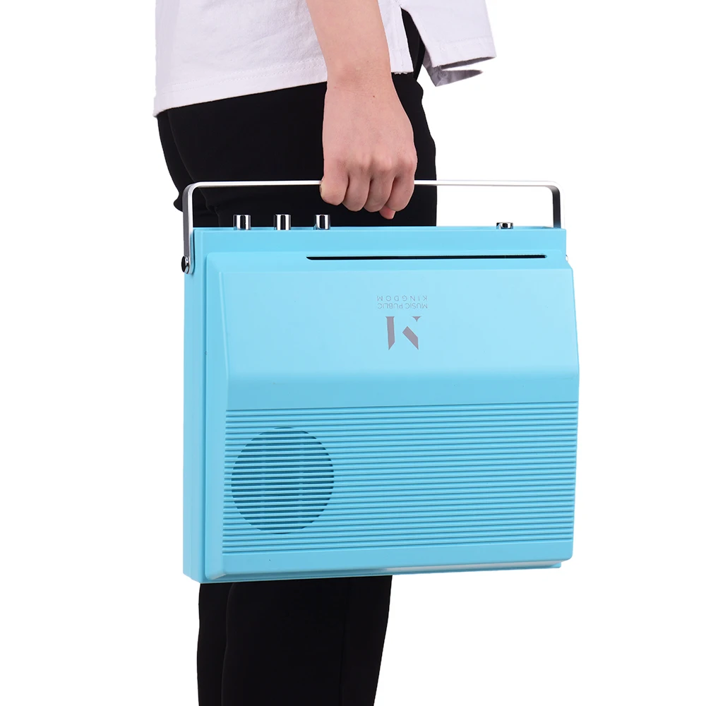 

2-speed (33/45 RPM) Portable Slot-in Record Player for 7-inch Vinyl BT Turntable Built-in Stereo Speaker Rechargeable Battery