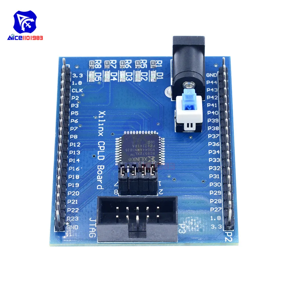 Diymore Xilinx XC9572XL CPLD макетная плата, обучающая плата JTAG интерфейс DC источник питания с переключателем