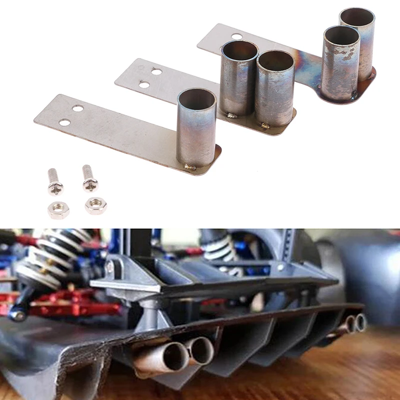 High Quality 1pc 110 RC Car Exhaust Pipe Metal Tail Throat For 1/10