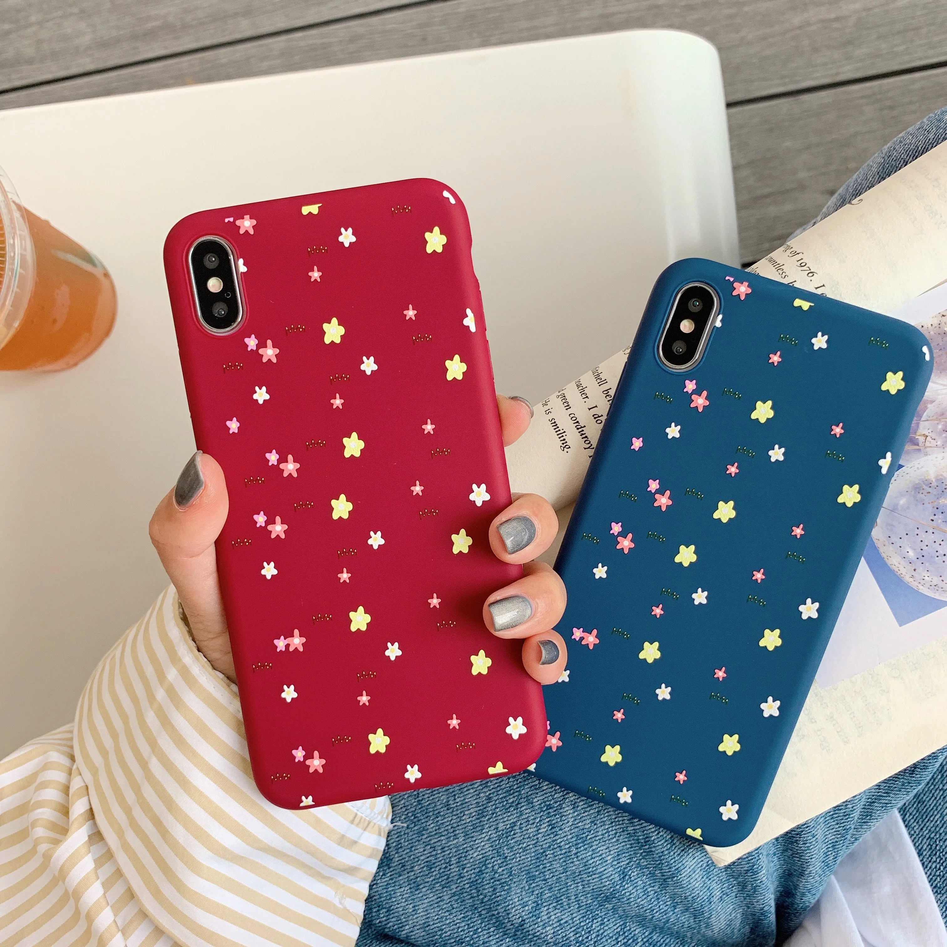 

Luxury Flash Flower Pattern TPU Phone Case For iPhone XS MAX XR X 8 7 6 6s Plus Case Back Cover Fundas Coque Silicone Soft Cases