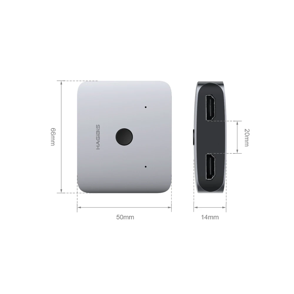 Xiaomi HAGiBiS HDM импортные переключатели с двойным направлением 2,0 4K 60 Гц переключатель 1x2/2x1 адаптер конвертер для PS4/3 TV Box HDMI сплиттер
