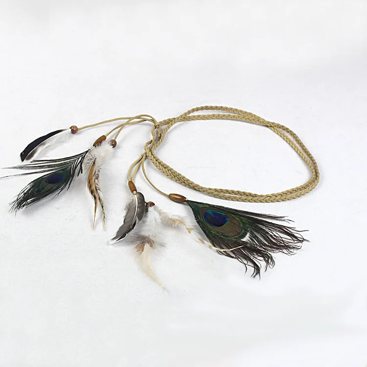 Indian Head Dress Feather Headpiece Showgirl Headdress Boho Hair Accessories