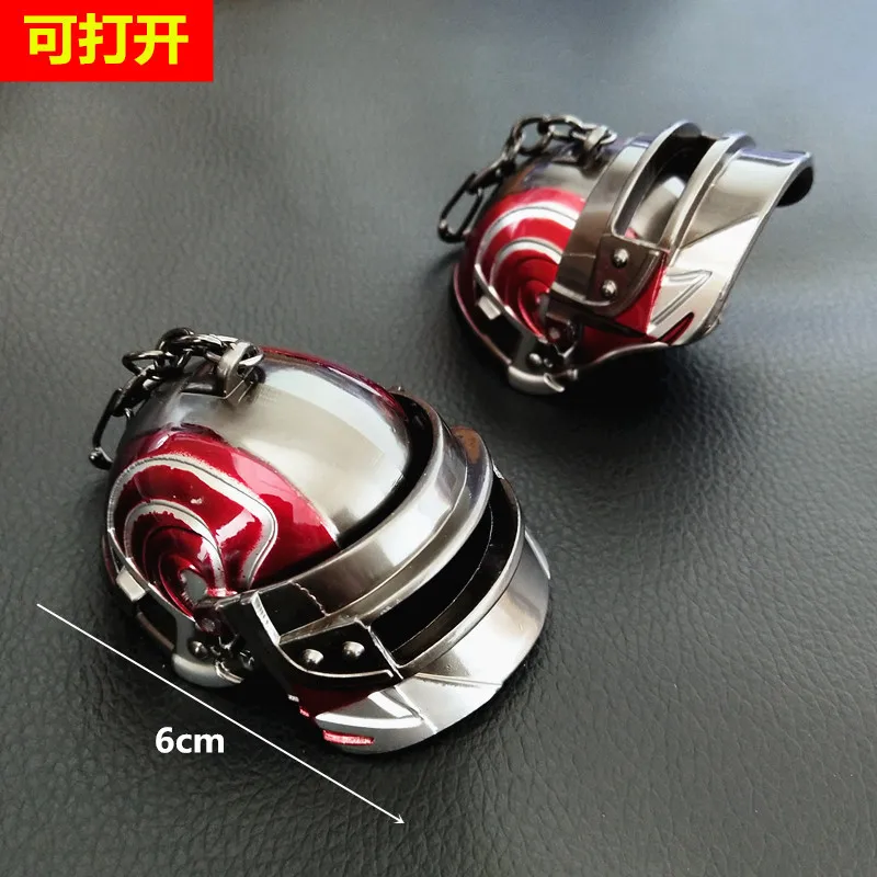  Game PUBG Keychain Cosplay Accessories Armor Level 3 Helmet Keychain Alloy Props Pendant PUBG Fans 