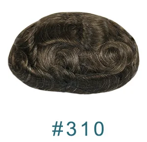 Натуральные человеческие волосы мужские s парик французские кружевные передние волосы заменить мужские Т-системы тонкие моно парики для мужчин - Парик Цвет: 310 #