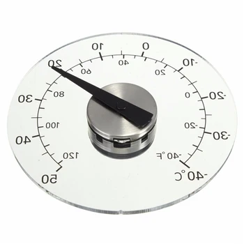 

Outdoor Thermometer Home Self-Adhesive Doors Window Transparent Waterproof Thermometer without Battery Paste FK88