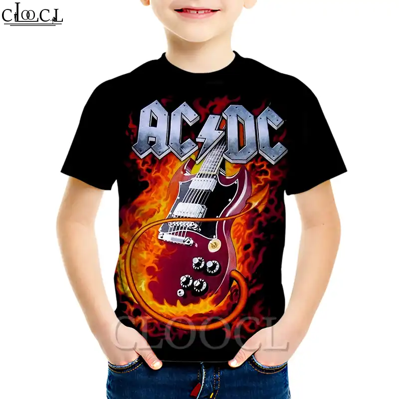 Kinder Gitarre Rock Schwer T-Shirt Strasssteine Design Alter 3 to13