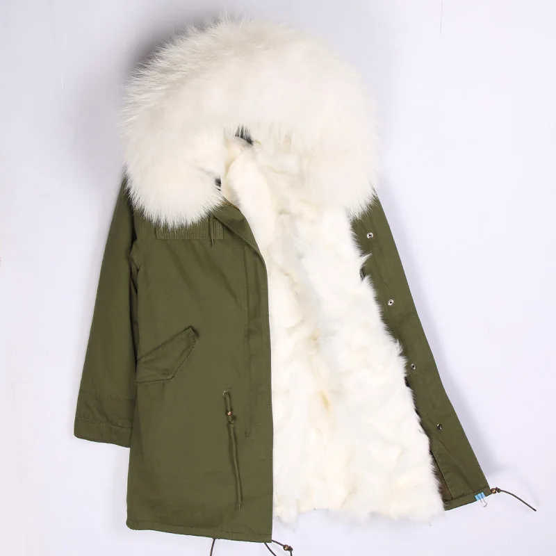 real natural fur coat raccoon fur collar hooded real fox fur liner outwear high quality new man long parka winter jacket