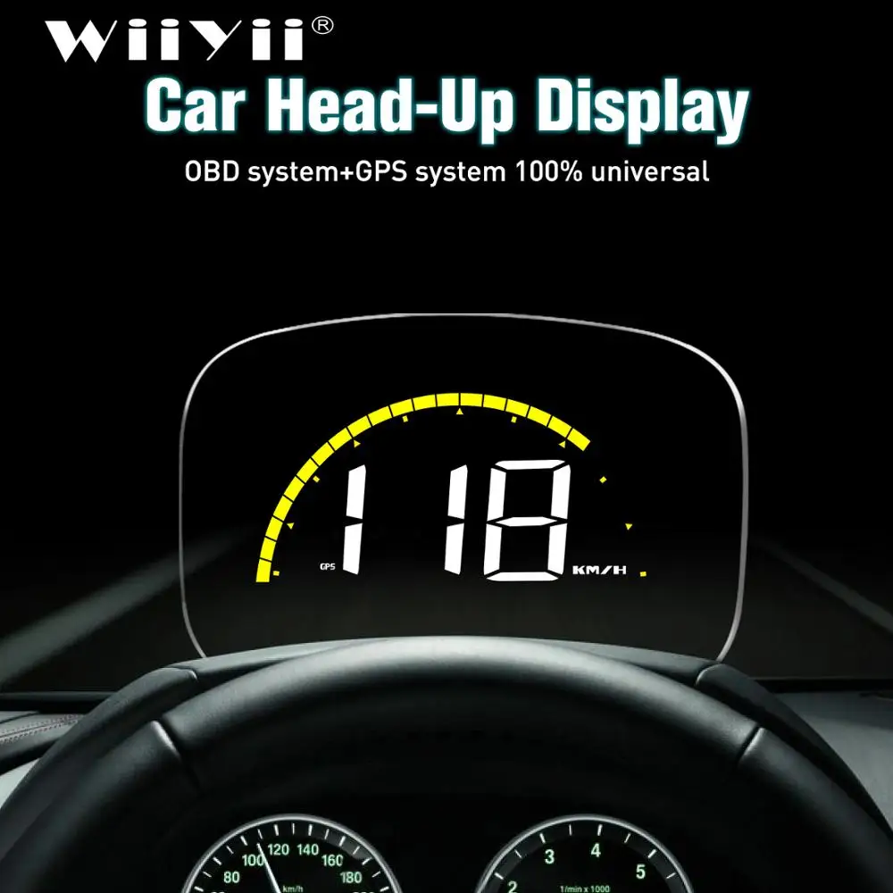 Автомобильный диагностический проектор WiiYii C700S HUD с дисплеем OBD2 GPS системой