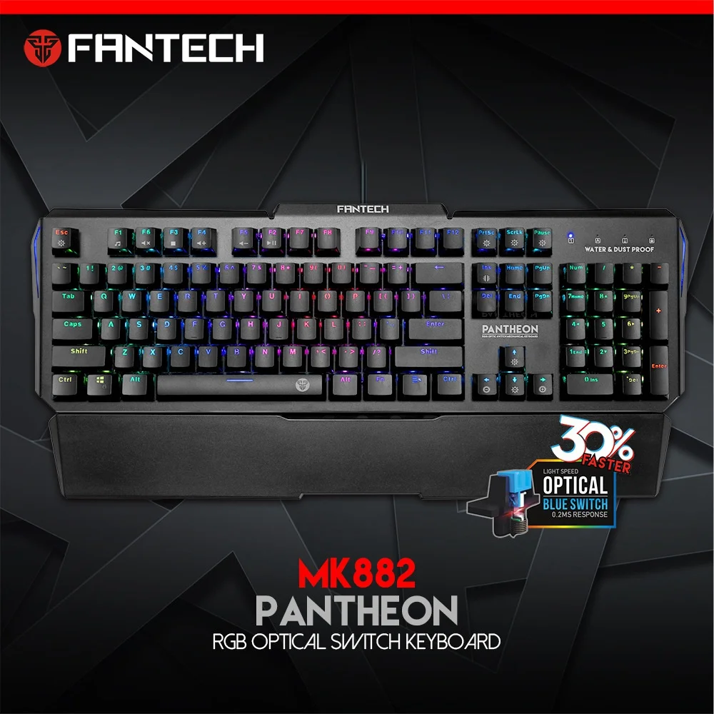 HOT-FANTECH MK882 механическая клавиатура RGB игра полный ключ без смыва клавиатура полный водонепроницаемый для настольного компьютера ноутбука