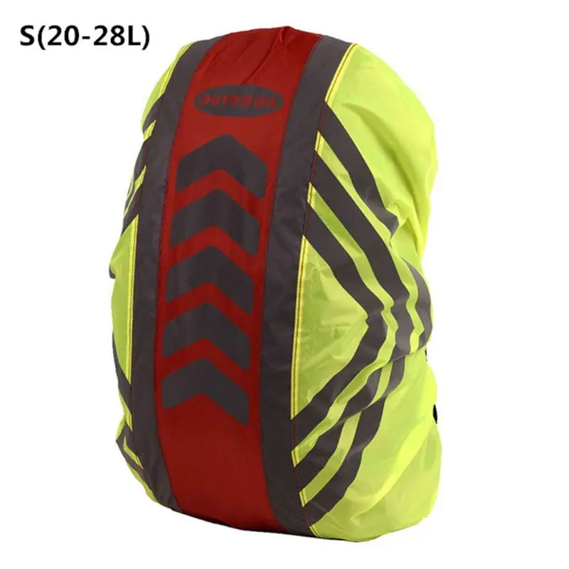 20-55L светоотражающий чехол для рюкзака на открытом воздухе для велоспорта, пешего туризма, спортивная сумка, водонепроницаемые непромокаемые чехлы, рюкзак, дождевик - Цвет: S