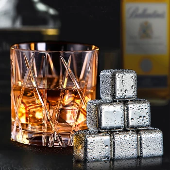 

Stainless Steel Ice Cubes Reusable Chilling Stones Keep Your Drink Cold Longer Vodka Champagne Wort Bar keep Cold Longer