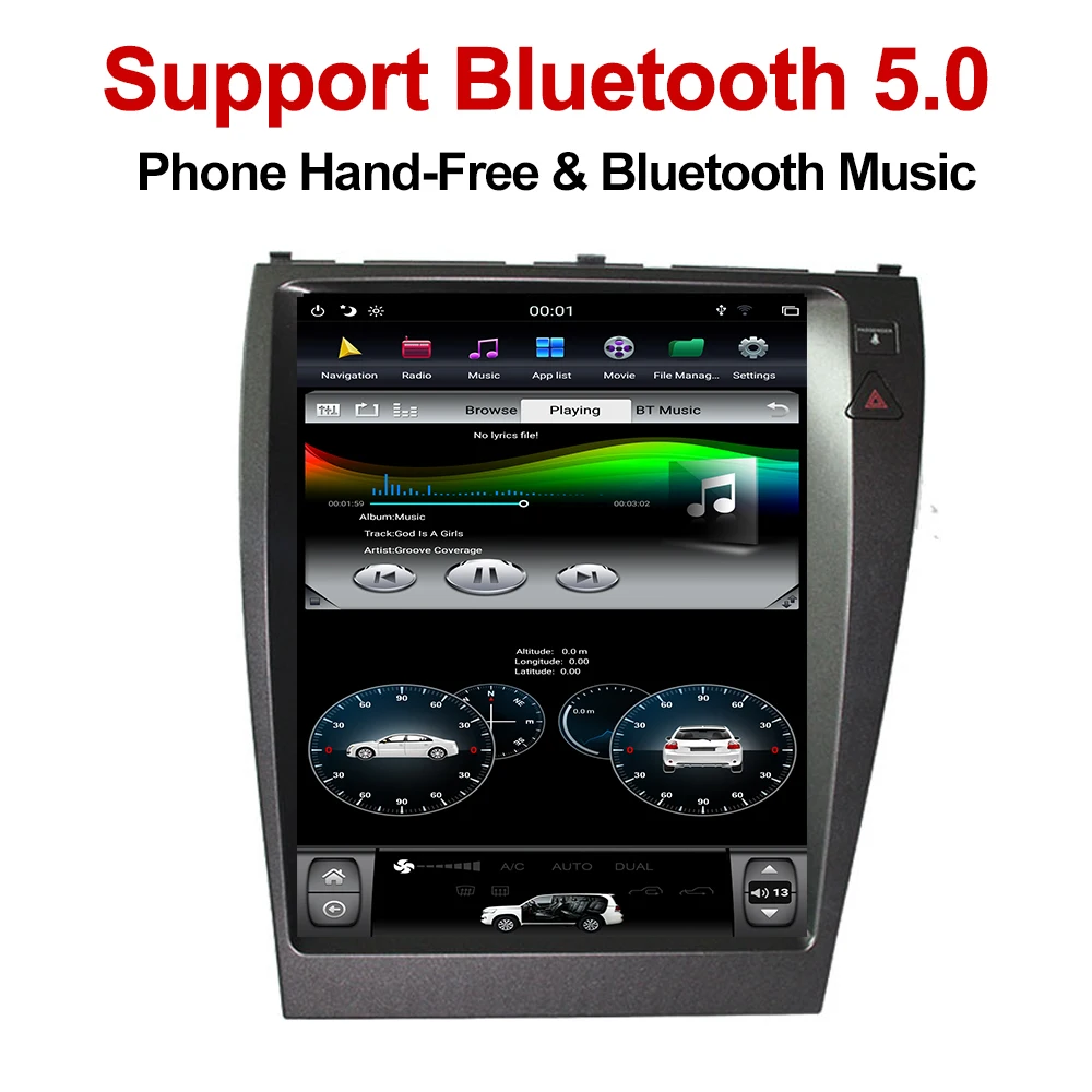 YAZH Android 9.0 Auto Radio Player For Lexus ES350 ES300 ES330 2006-2012 Bluetooth 5.0 DSP Head Unit 12.1\
