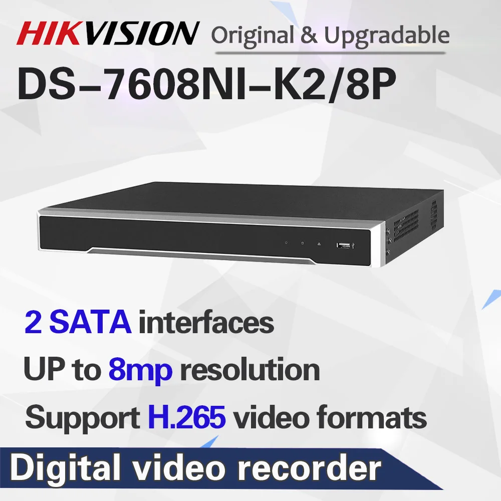 Hikvision 8CH POE nvr DS-7608NI-K2/8 P wbudowana wtyczka i odtwarzanie 4K wideorejestrator 2 interfejsy SATA 8 portów POE Hikvision 8CH POE nvr DS-7608NI-K2/8 P wbudowana wtyczka i odtwarzanie 4K wideorejestrator 2 interfejsy SATA 8 portów POE