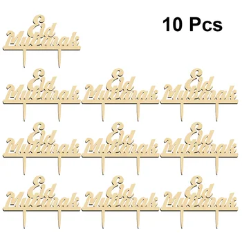 

10pcs Cake Topper Hollow Wooden Creative Letter Durable Cake Topper Top Ornament Decoration for Birthday Party Wedding