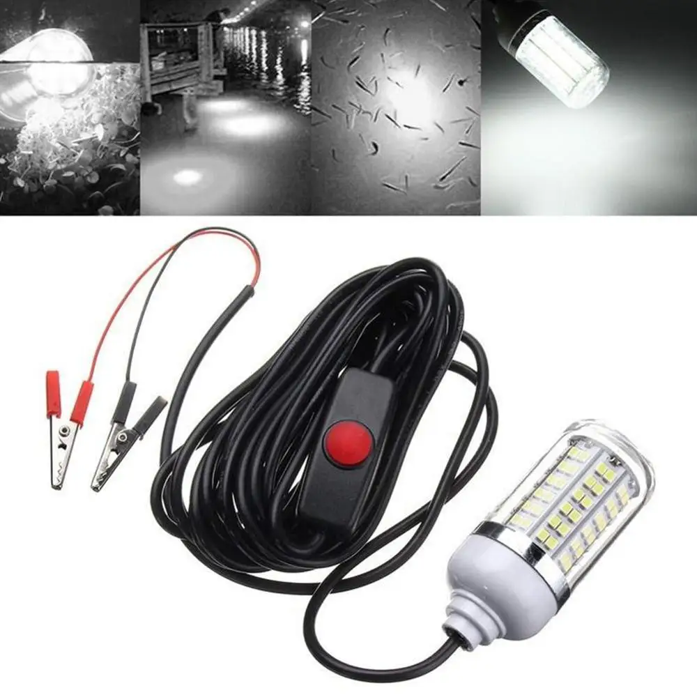 Белый светильник 12 В для воды светодиодный ловли рыбы рыбы|Рыболовные снасти| |