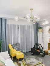 Modern Led Chandeliers Lighting Glass-Ball Hanging-Lamp LOFT Bedroom Indoor-Decor Living-Room