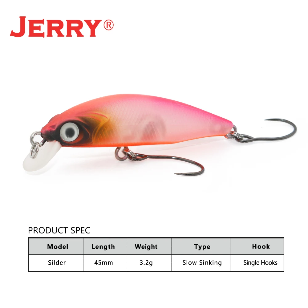 Jerry Single Hook Trout Fishing lures Perch Bass Spinner Casting Bait  Minnow Wobbler 45S 38F 40S 50F Pecsa Fishing Tackle