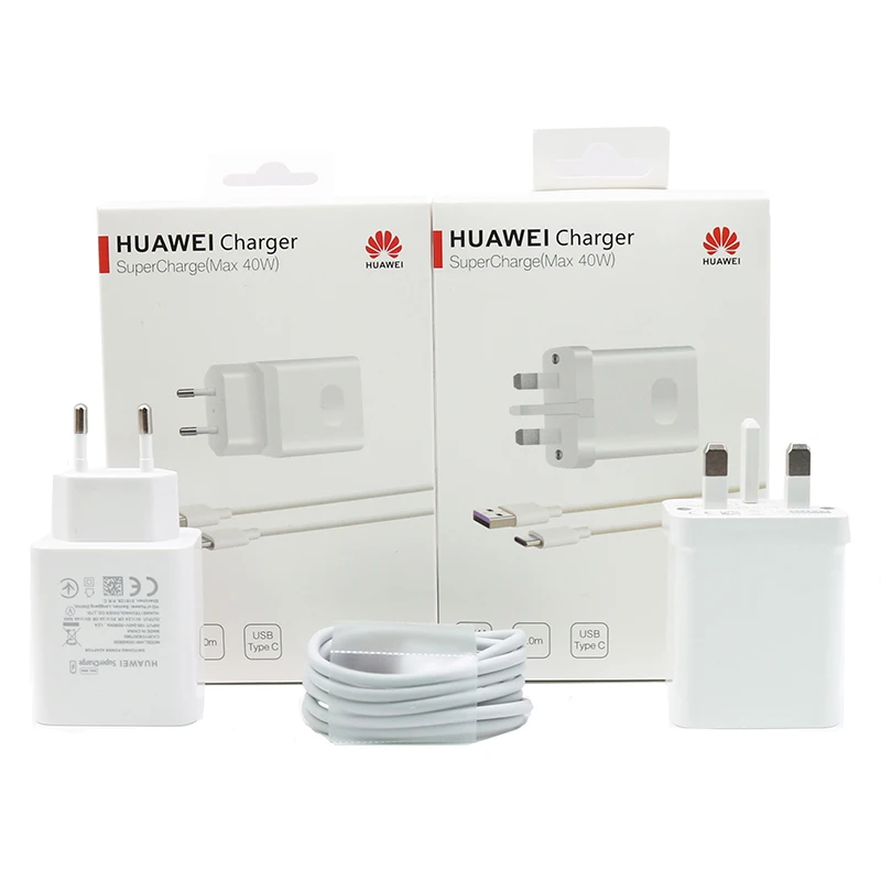 65w charger Huawei Charger 40W Original 10V4A Supercharge EU Charge adapter 5A USB type c cable for nova 5 5t 5 pro mate 30 pro p20 p30 pro 65 watt charger mobile