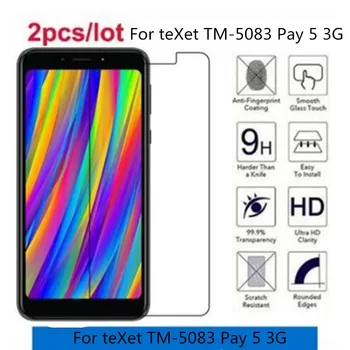 Перейти на Алиэкспресс и купить Закаленное стекло для teXet TM-5083 Pay 5 3g 2.5D Защитная пленка для экрана для teXet TM-5083 Pay 5 3g защитная пленка, стекло