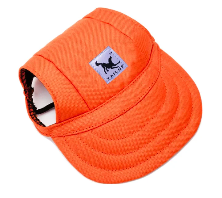Pet Dog Cap Tailup Cute Print Hat Small Dog Outdoor Hat Pet grooming dog hat Pets accessories for dogs cats - Цвет: orange