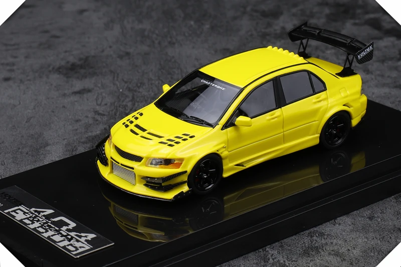 1: 64 весы EVO VII семь поколения модель автомобиля желтый Смола статическое состояние ремонт автомобилей изысканное моделирование мужской подарок Коллекционирование