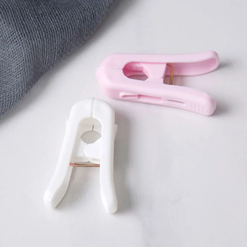 12Pcs/set Windproof Clip Drying Laundry Clothes Clips Bright Colour Clothespins Plastic Beach Towel Pegs Clips Household Tools