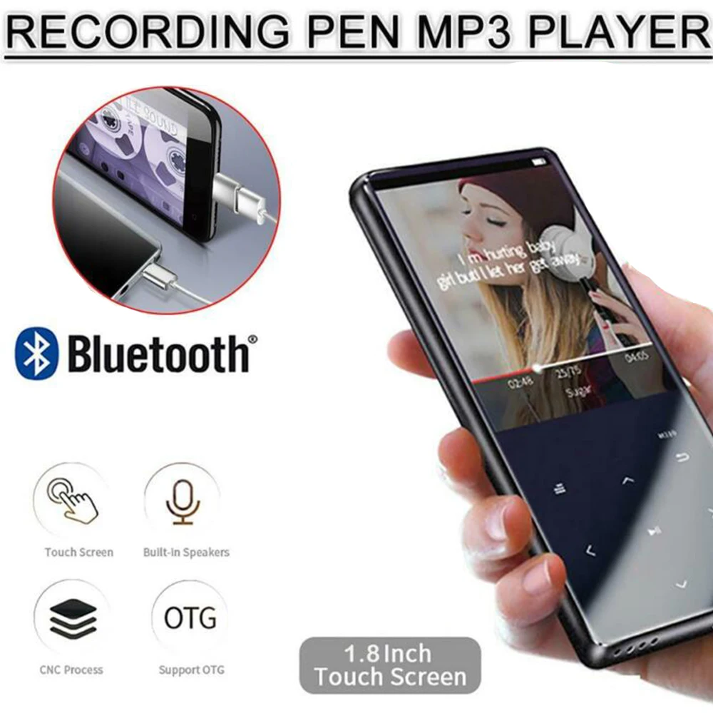 Без потерь mp3-плеер HIFI MP4 Bluetooth музыка запись голоса цинковый сплав