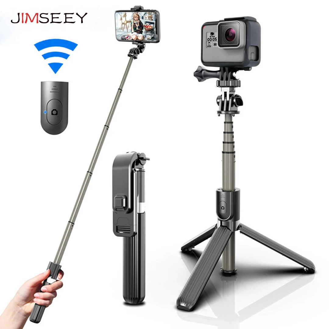 Selfie Stick Stand Tripod Bluetooth Remote For GoPro iPhone Samsung vlog  tiktok