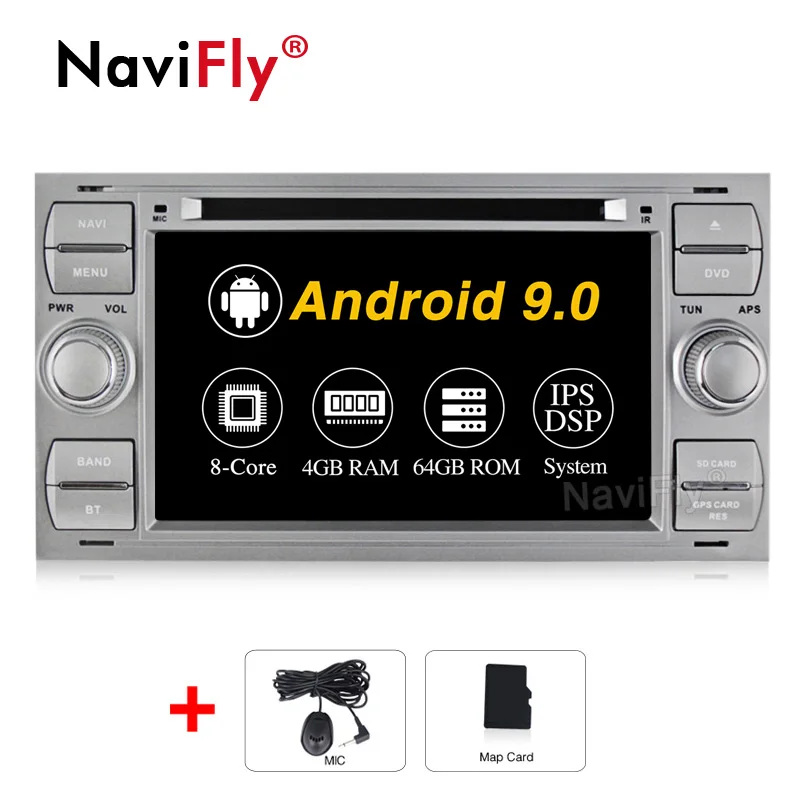 standard DSP ips 2 din Android 9,0 4G 64G Автомобильный gps для Ford Mondeo S-max Focus C-MAX Galaxy Fiesta transit Fusion подключение kuga dvd-плеер - Цвет: standard