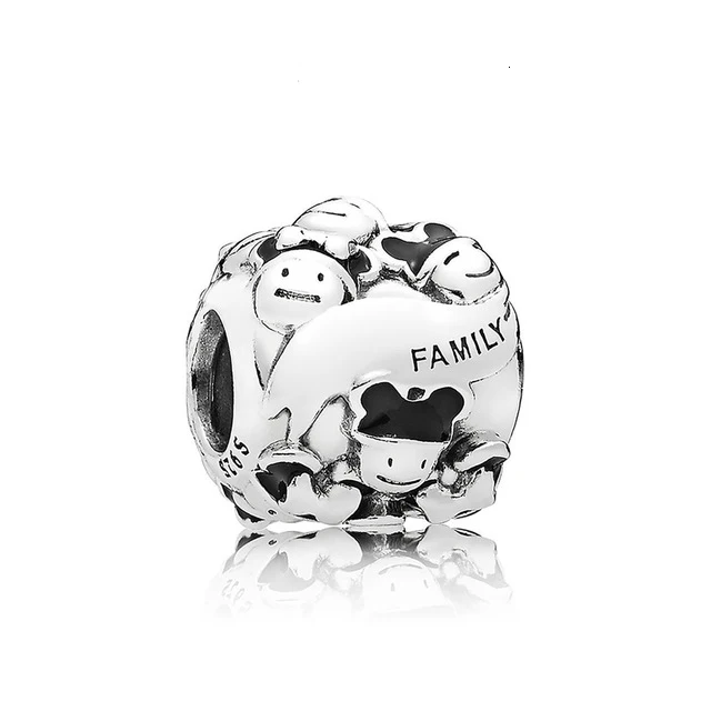 

100% 925 Silver Stellar Pounds 1:1 Original Happy Family, Frightened Jewel, Women's Wedding Happy Holiday Present Charm