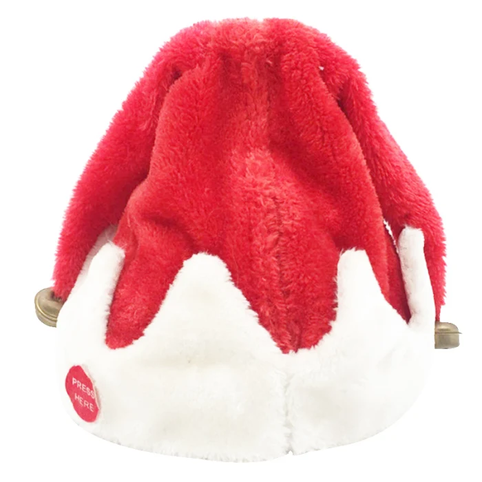 Электрический Санта шляпа музыка качели мультфильм красная плюшевая шляпа Рождественская вечеринка шапка XB 66