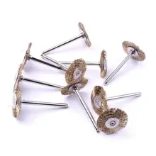 30 шт. мини медная проволочная зубчатая щетка для сварки ржавчины роторный инструмент для удаления заусенцев древесной пыли