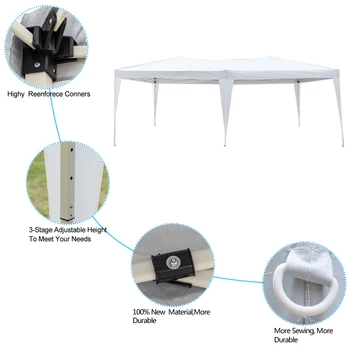 

【US Warehouse】3 x 6m Home Use Outdoor Camping Waterproof Folding Tent with Carry Bag White