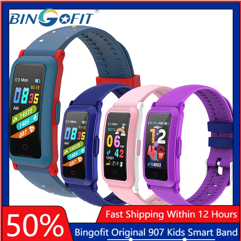 BingoFit FT907 Детские Смарт часы водонепроницаемые IP68 измерение пульса и