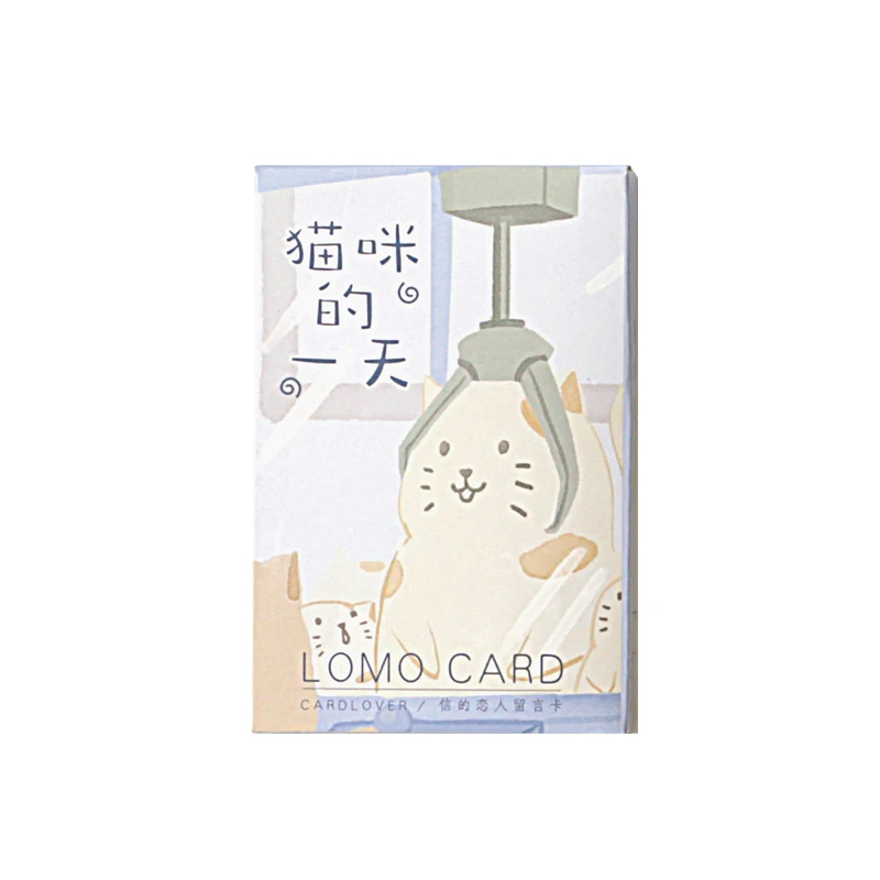 28 шт./кор. милые кошки карты красивые креативные lomo мультфильм животных маленькие открытки Сообщение открытка-приглашение праздник Универсальный