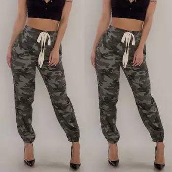 

UK Women Camo Cargo Trousers Casual Pants Military Army Combat Camouflage Jeans