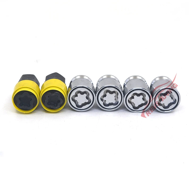 M12X1.5 M12X1.25 4Nuts + 2Keys Anti-Theft 36mm Security Steel Auto Car Wheel Lock Nuts Locking Lug Nuts wheel bolt lock