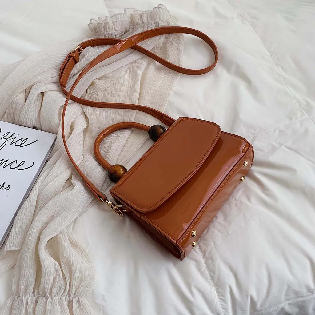 Women Solid Color Simple Mini Handbag Fashion Small Square Bag Shoulder Bag Lady Crossbody Mini Bag Female Crown Bag#R20