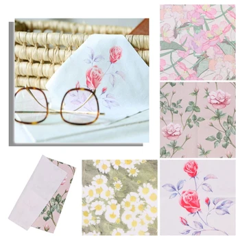 

Glasses Cleaning Cloth Lens Nursing Floral Vintage Suede Phone Screen Cleaner 85WB