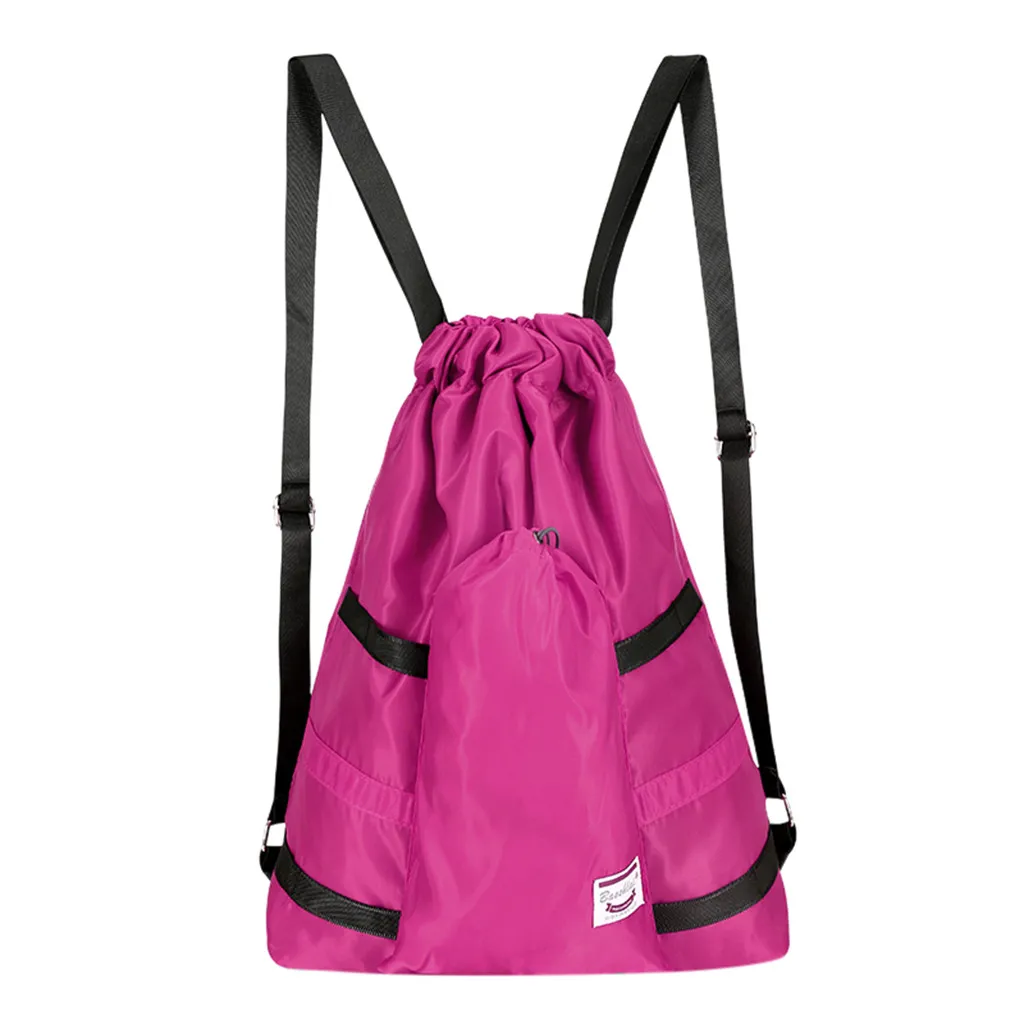 35# женский рюкзак с кулиской рюкзак для мужчин и женщин легкая школьная сумка Спортивная дорожная уличная Сумка водонепроницаемая Повседневная сумка на плечо