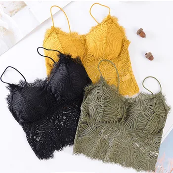 

SVOKOR Lace Bra Sling Get Together Push Up Bra Sexy Breathable Plus Chest Pad Women's Underwear