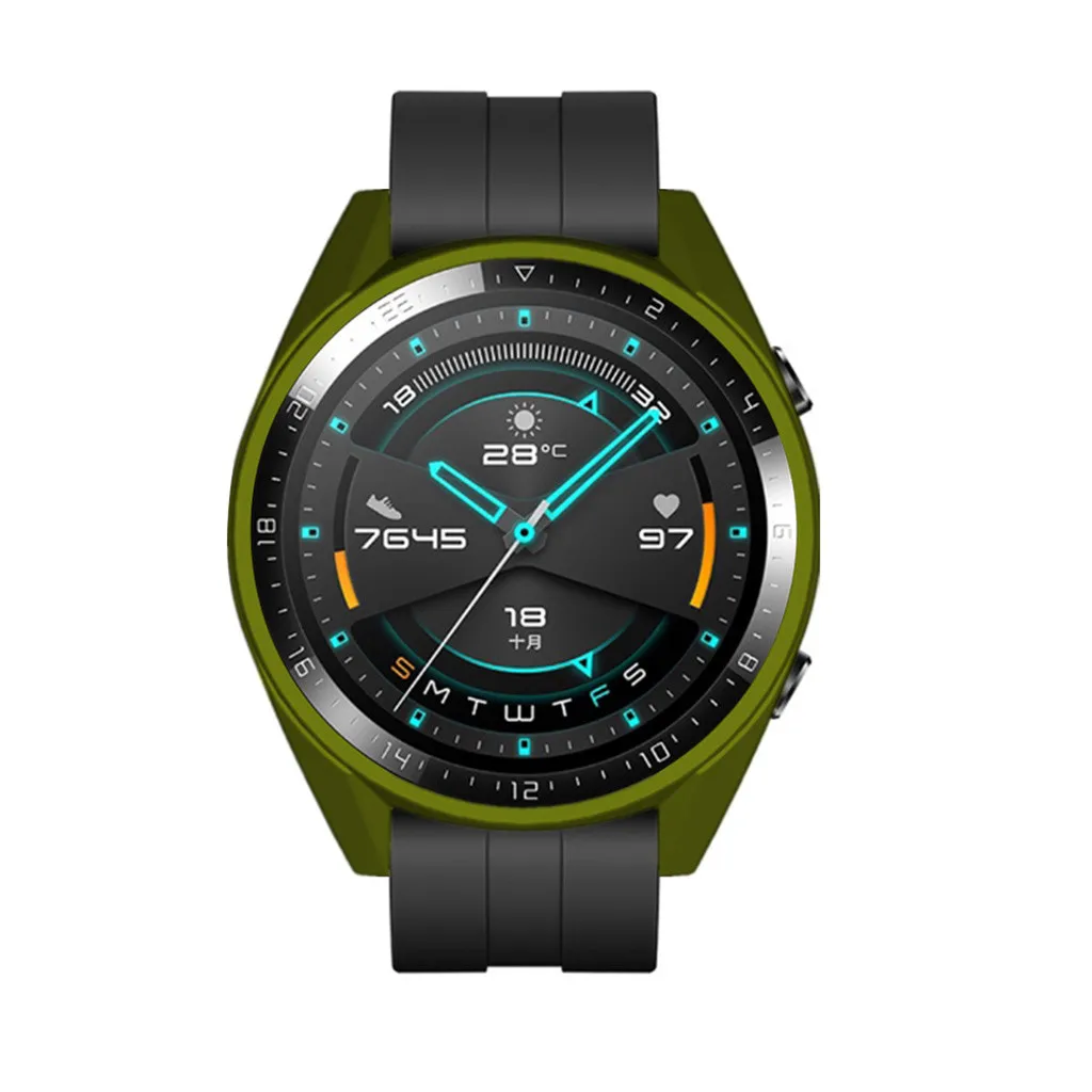 Ouhaobin Смарт-часы защитный чехол рамка для huawei-Watch GT2 46 мм мягкий тонкий ТПУ бампер Защитная крышка оболочка 1126#2