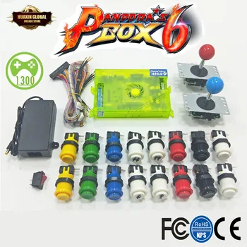 

2 Player DIY Arcade Kit Pandora Box 6 1300 In 1 Game Board And 5Pin Joystick American HAPP Style Push Button For Arcade Machine