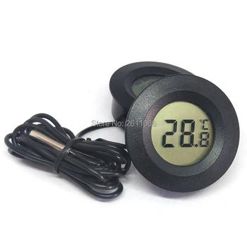 

Mini circular thermometer LCD digital detector refrigerator freezer tester indoor temperature sensor