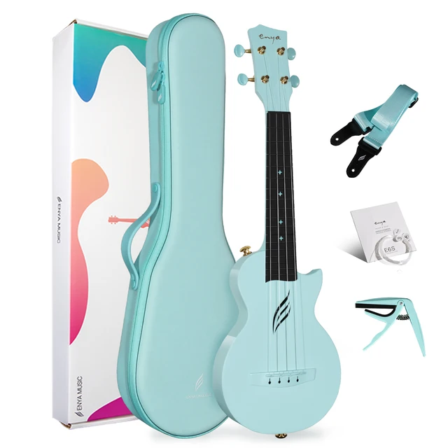 Enya Ukulele Concert Soprano Nova U Carbon Fiber Ukelele Beginner Kit String Instruments Hawaii Mini Guitar With Case Strap Ukulele Aliexpress