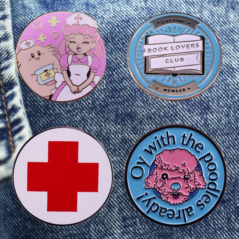 Interesting Hospital Sign Cartoon Brooch Metal Enamel Lapel Badge Collect  Denim Jacket Backpack Pin Given Friends And Fans Gifts - AliExpress