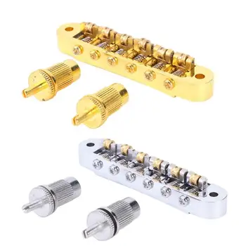 

Practical Tune-O-Matic Style Electric Guitar Metal Material Wear Resistance Bridge Roller Saddle for LP EPI Guitar Tackle