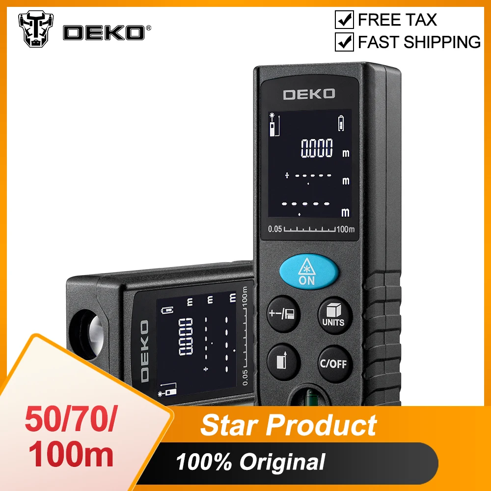 Лазерный дальномер DEKO LRD110 50/70/100 м|Лазерные дальномеры| |