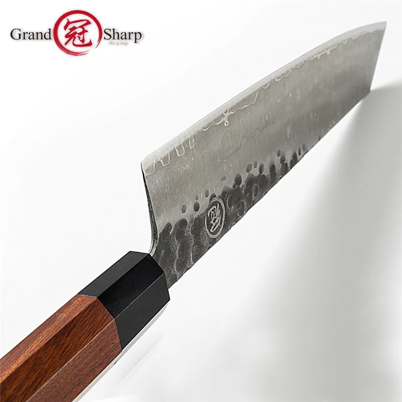  9 Inch Handmade Chef's Knife 3 Layers AUS-10 Japanese Steel Kiritsuke Kitchen Knife Slicing Fish Me - 4000278265174