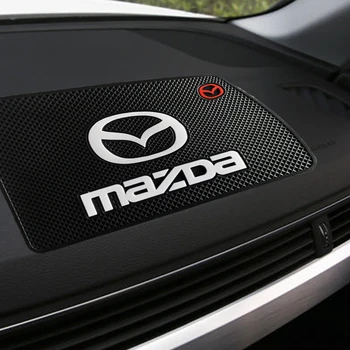 

Black Color Car Badge Anti Slip Mat Phone Holder Non-Slip Mat Pad for Mazdas 5 6 323 626 RX8 7 MX3 MX5 Atenza Axela Car Styling